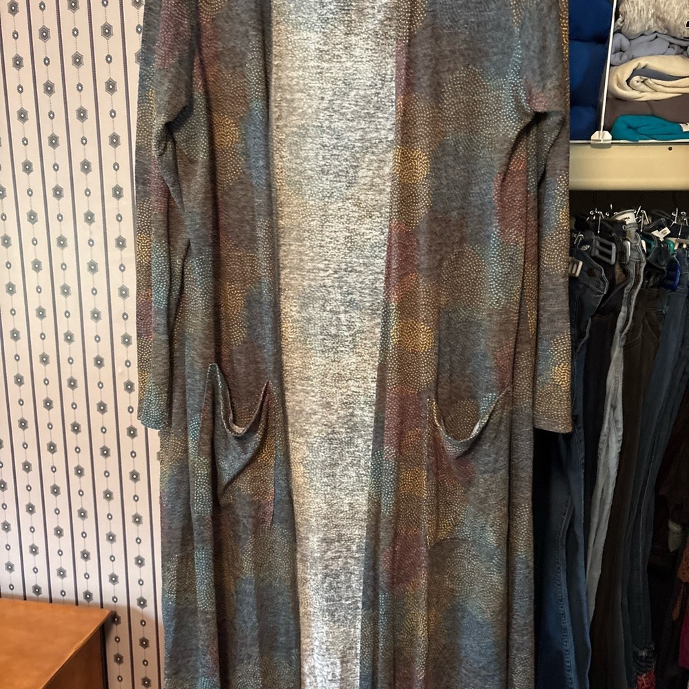 LuLaRoe Multicolor Open Front Cardigan